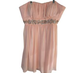 NWT Women's Fiesta Semi Formal Dress Pink 2X Fits Like XL Party Junior Prom
